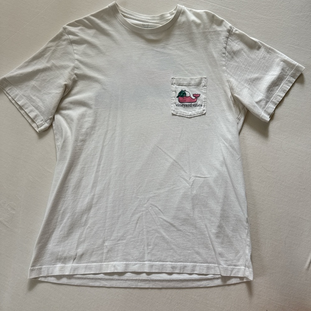 Vineyard Vines White Duck Hunting Short Sleeve Tee